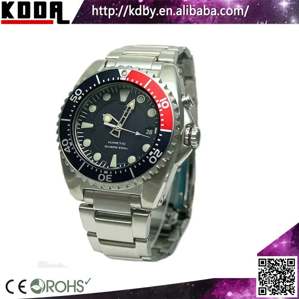 New design 316L Stainless Steel Brass Black Dial dive watch 200M damascus steel watch case seagull automatic watch