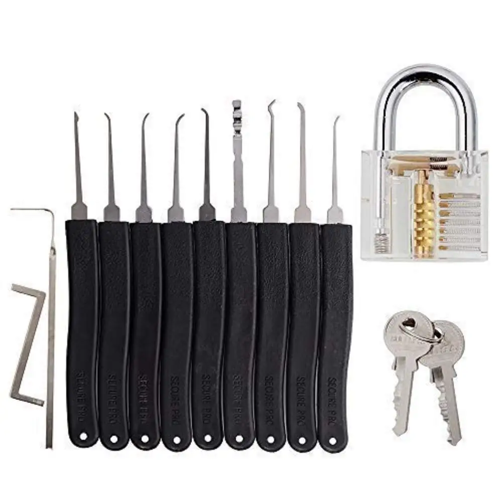 Locksmith Kaba single hook scissors Tool Goso 10 piece lock pick set. 