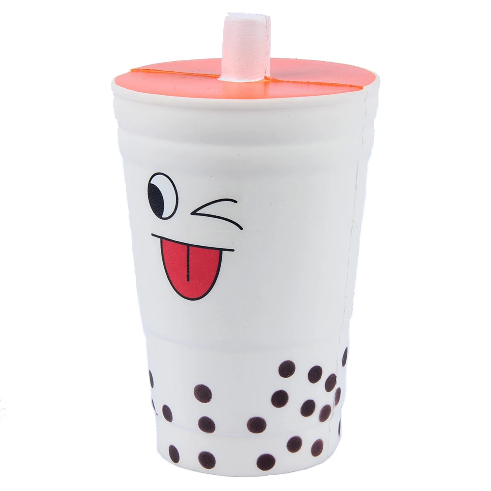 hot selling beverage squishy jumbo pearl milk tea squishy beverage squishy Children's gift slow rare rising squishies