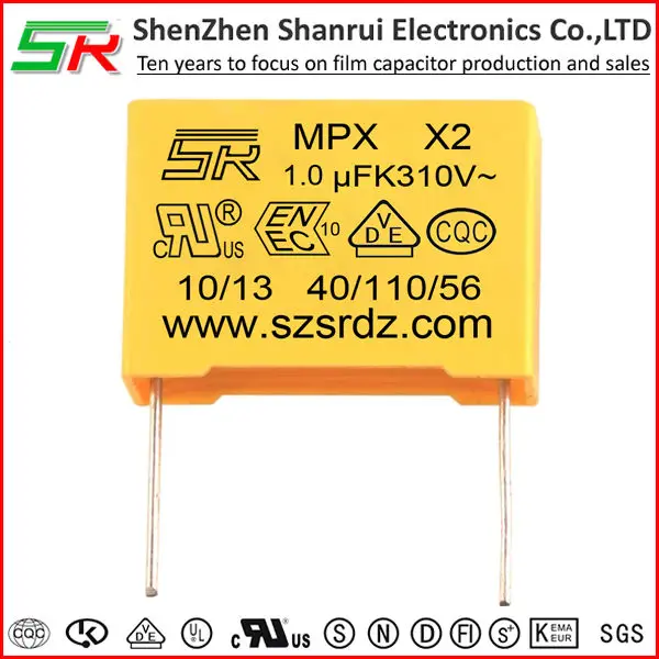 Emi Interference Suppression Metallized Film Capacitors 1uf 310vac