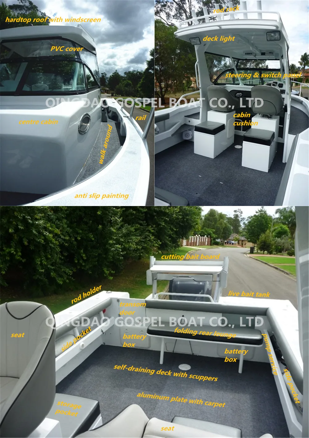 Aluminum Speed Boats Fishing Fiberglass Cabin Design Yacht Buy Speed