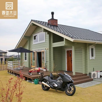 Prefab Homes Villas Seaside Holiday Wooden Cabin Kit Japan Timber