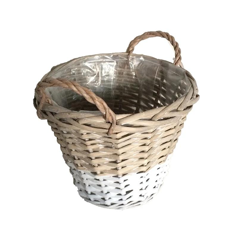 Wicker Basket For Plant Flower Pot Wholesale Round Willow Basket Buy