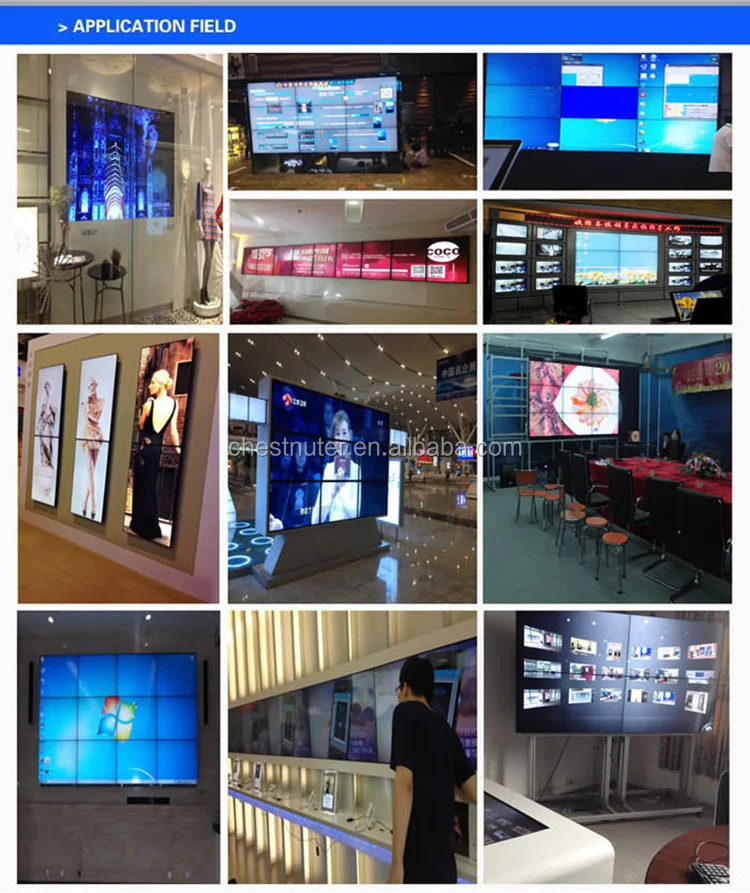 55'' Advertising Lcd Video Wall Display System Customized With Media