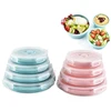 FDA Standard round silicone food storage, take away silicone lunch box, Portable Camping Folding Silicone Bowl