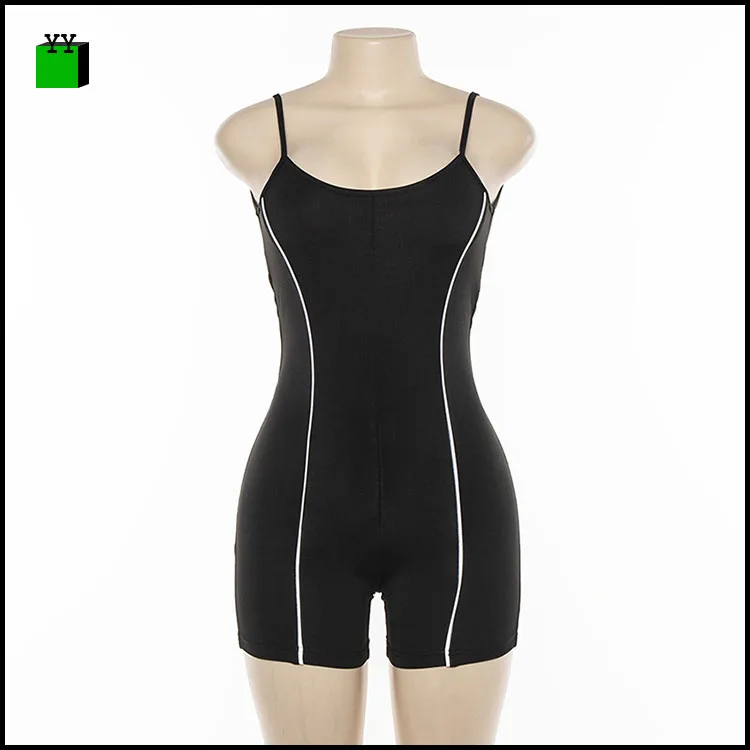 Noble high street fashion high waist polyester elastic short tight backless sexy gym sleeveless snake print jumpsuit one piece