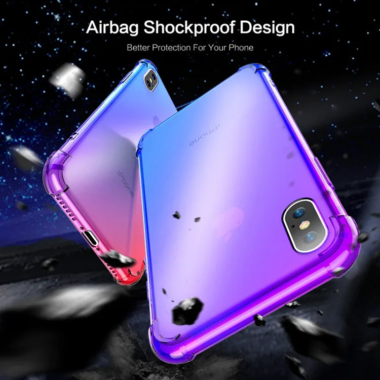 Fashion Soft Antishock Tpu Case With 4 Corners Airbag Protection Back