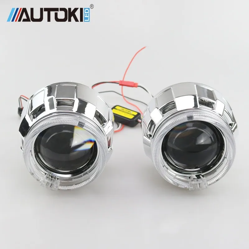 2.5 Inch Hid Bi Xenon Projector Lens With Super Bright Led Light Guide