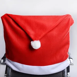 personalized santa hat chair cover