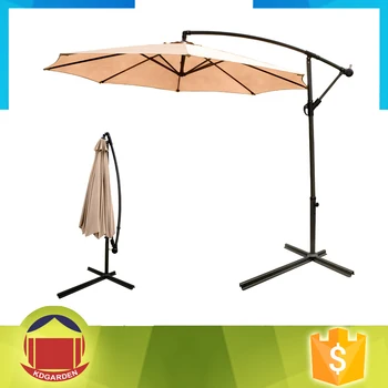 Beige Color Post Side Cantilever Patio Umbrella With Crank Handle Beige Color Post Side Cantilever Patio Umbrella With Crank Handle