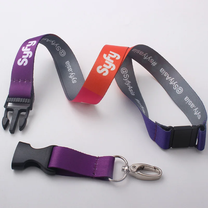 Amazon Hot Sell Lanyard Keychain Black Breakaway Custom Free Design
