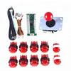 1 player arcade game controller joystick 12V LED illuminated push buttons USB encoder to pc DIY arcade joystick kit