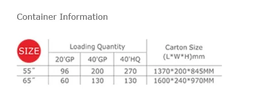 Factory Price 50"-75" curved smart tv with wifi