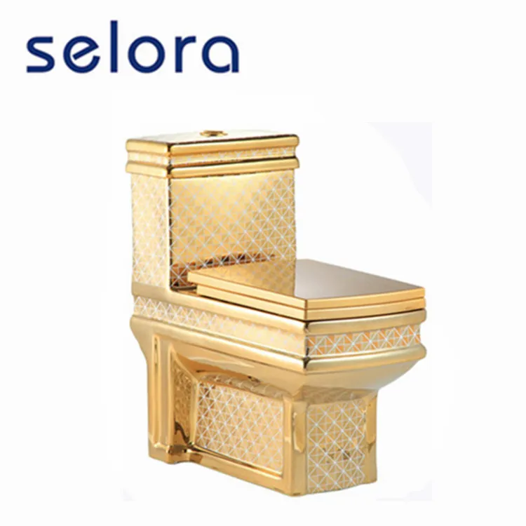 Badkamer sanitair Midden-oosten markt washdown een stuk gouden keramische wc