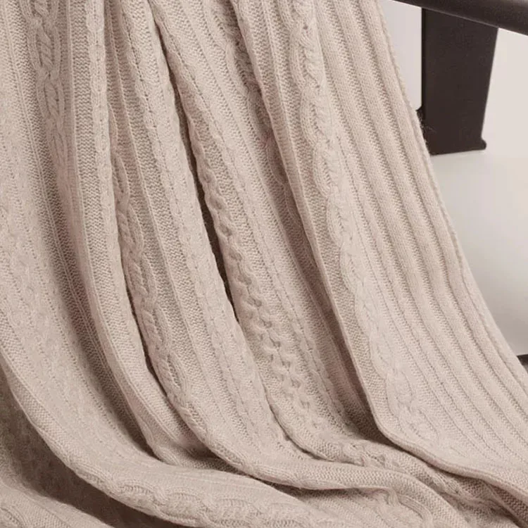 Wholesale Custom Cashmere Blankets Wool Merino Luxury Throw Blanket