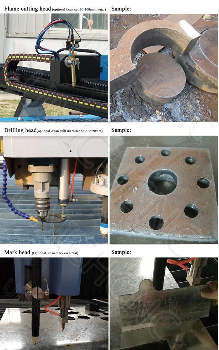 Top quality water cooling gantry plasma cutting machine for stainless steel
