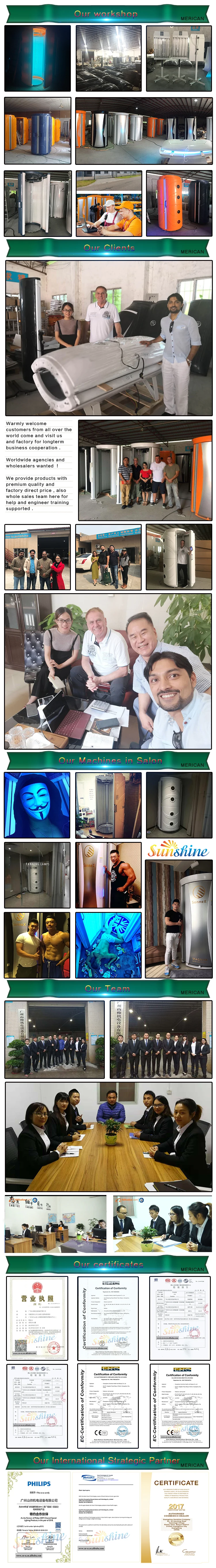 CE approval vertical solarium machine  with UVA tanning lamp for sun shower