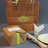 recycled paper Kraft Package food grade with handle take away box for sandwich /burger /cake breakfast packaging boxes