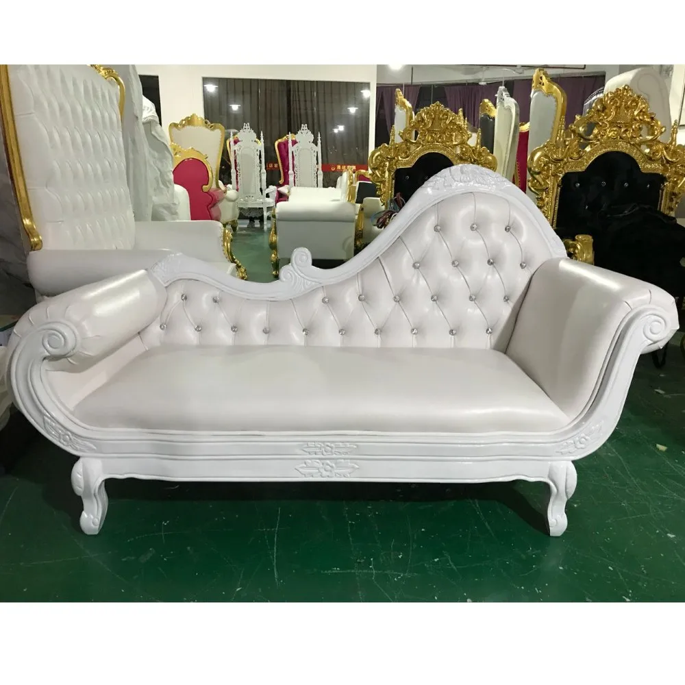 Mmd043 Factory Direct Golden White Wood Carved French Luxury Factory Direct Golden White Wood Carved