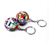 Sublimation printing color national flag volleyball keychain, Mini soft 3d sports basketball tennis ball key chain ring keyring