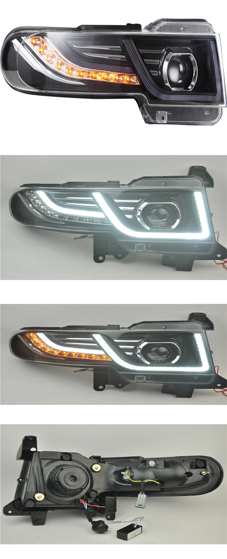 Vland factory for Car lamp for Cruiser FJ headlight 2007 2006 2010 2018 2017 for FJ Cruiser LED head lamp with Grille
