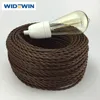 2*0.75 3*0.75 Copper Wire Cloth Covered Fabric Edison Style Light Vintage Lamp Cord Twisted Grip Electric Cables
