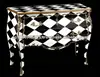 Baroque furniture - Decorative black and white commode