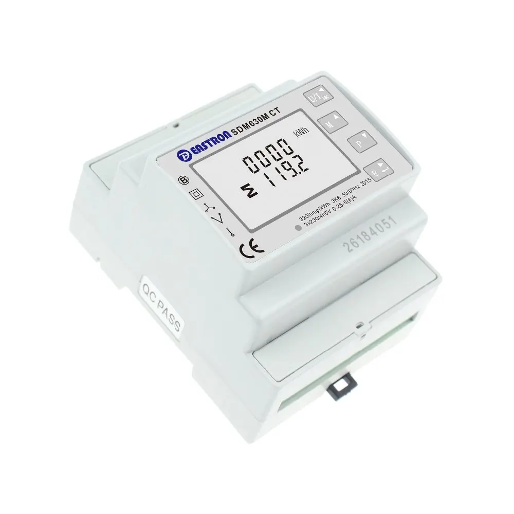 SDM630MCT V2, 3 phase din rail energy meter with Modbus function, View