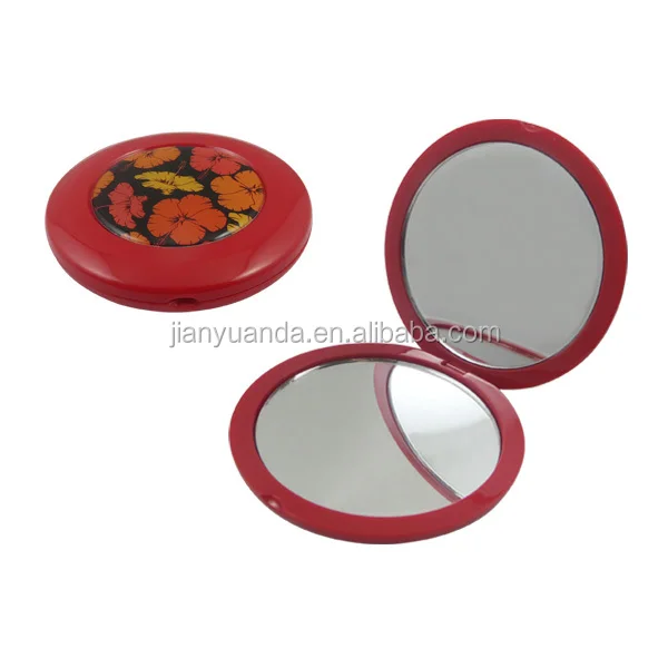 Small Plastic Pocket Mirror /professional Makeup Station With Epoxy