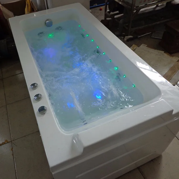Bathtub Hot Tub Bath Tub Spa Led Light Underwater Air Jets Massage With