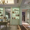 Walnut color modern design solid mahogany wood bookcase