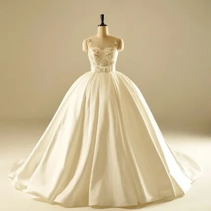 ah1905 perlas bola vestido vestido de novia de raso duches