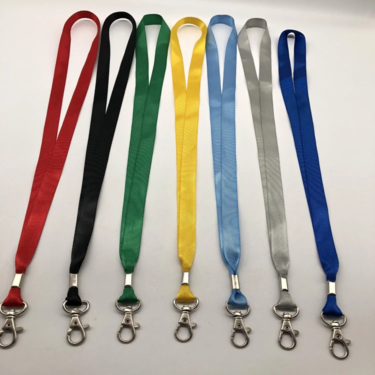 Cheap Wholesale Plain Nylon Crimp Lanyards Manufacture With Lobster ...