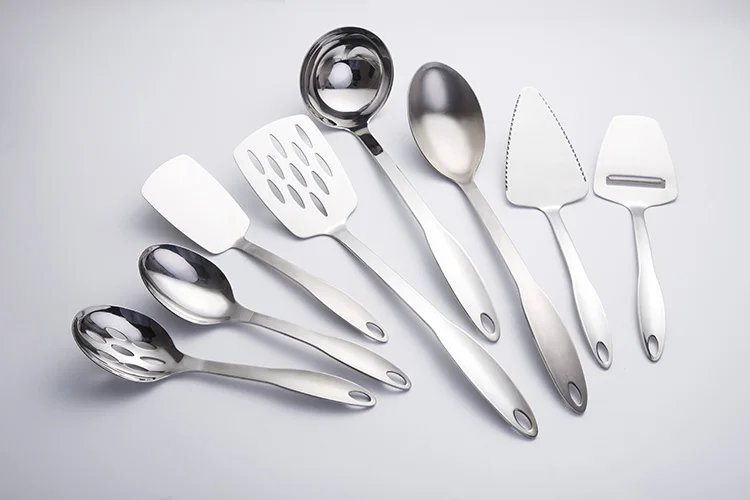 高品质美国厨房配件,带喷砂手柄的不锈钢厨具,厨房用具