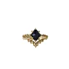 2019 New 925 Sterling Silver rings Natural Blue Sandstone Ring 925 Silver rings Superior quality Jewelry plating 18K Gold