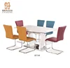 Competitive Price dining table and chair Gloss painting extention table