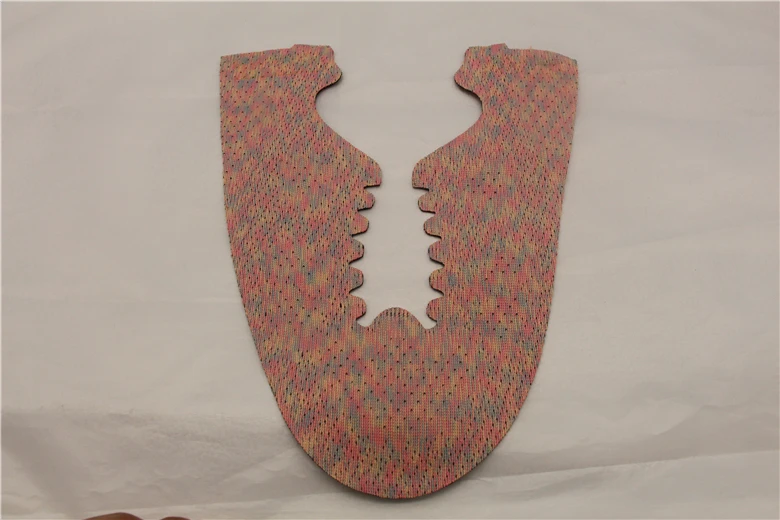 Durable polyester semi finished colorful mesh jacquard running vamp fabric shoe upper knitted