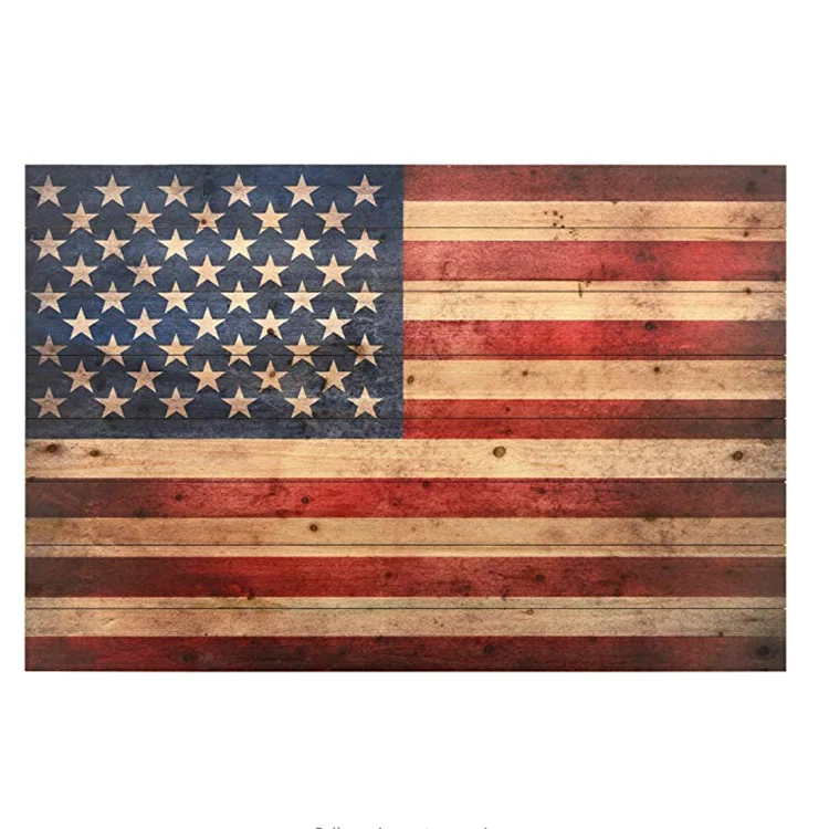 american flag wood