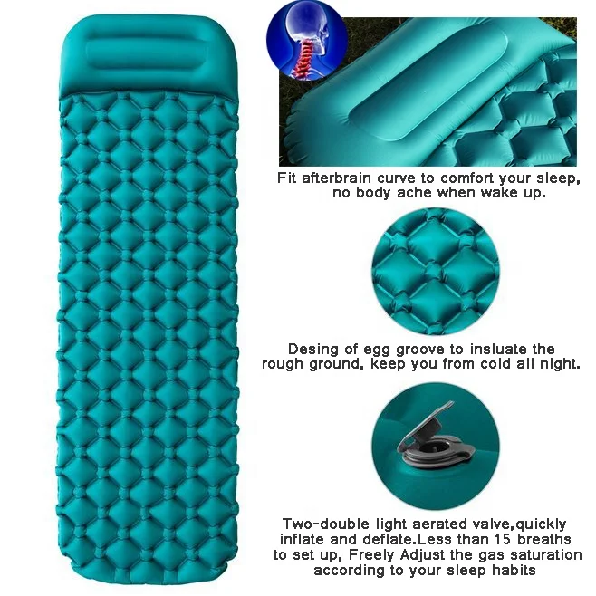 Sunshine Lightweight Inflatable Sleeping Mats Adults Backpack Hiking