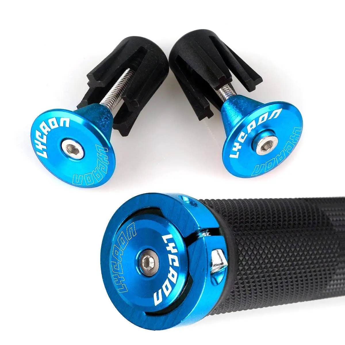 Non-Slip-Rubber Bicycle Handle Grip with Aluminum Lock Bike Handlebar