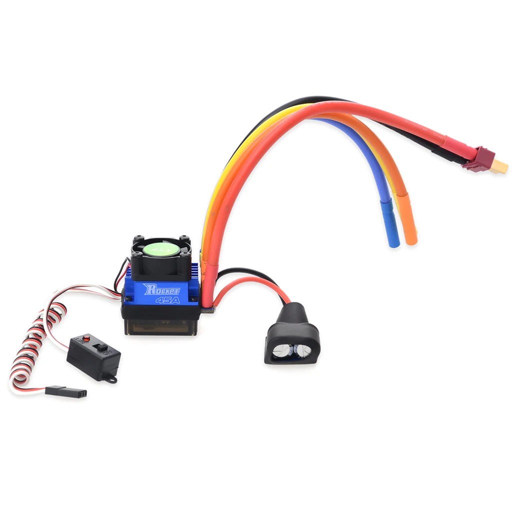 Esc 45a set connecter switch fan brushless motor esc combo for rc cars 1/10 electrics brushless esc rc car parts