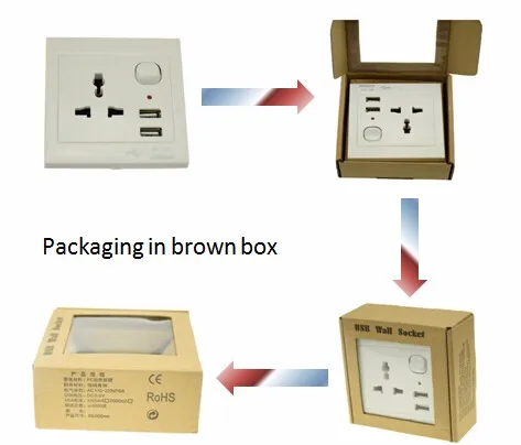 usb wall socket package