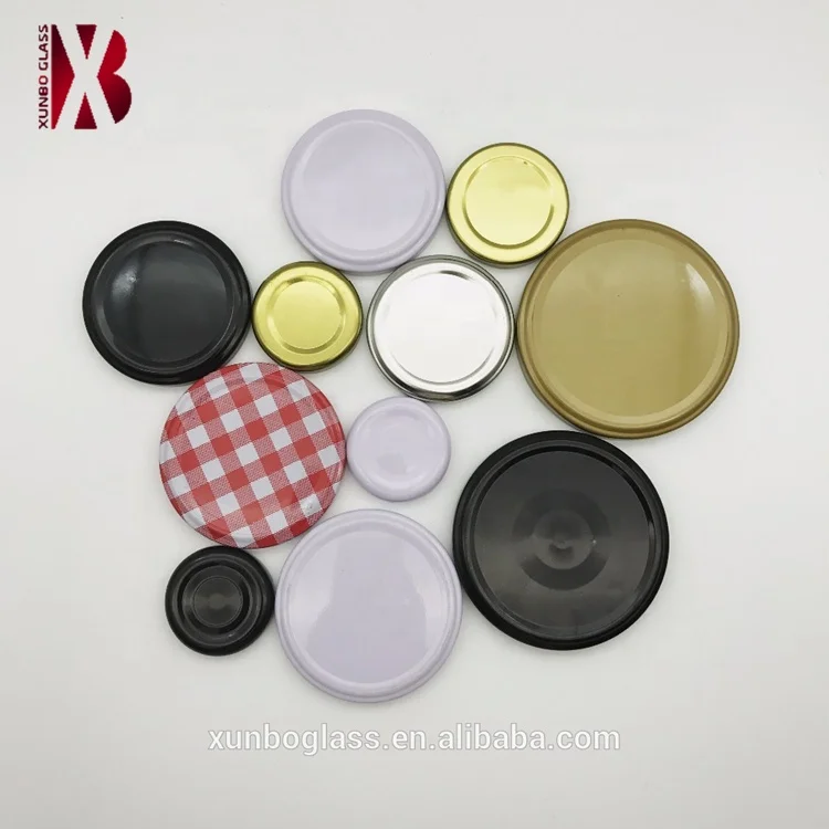 38mm 43mm 53mm 58mm 63mm 70mm 82mm Twist Off Lug Cap Metal Jar Lid