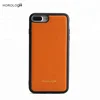 Horologii For iphone 7 plus phone cases leather cell phones case classic orange France goat skin custom brand name