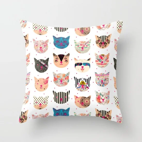 Bojian Kucing Kepala Bantal Penutup Nordic Gaya Sofa Bantal Custom  Warna-warni Desain Hewan Sarung Bantal Hadiah Fashion - Buy Kucing Kepala  Bantal Cover Nordic Style Sofa Bantal Warna-warni Desain 