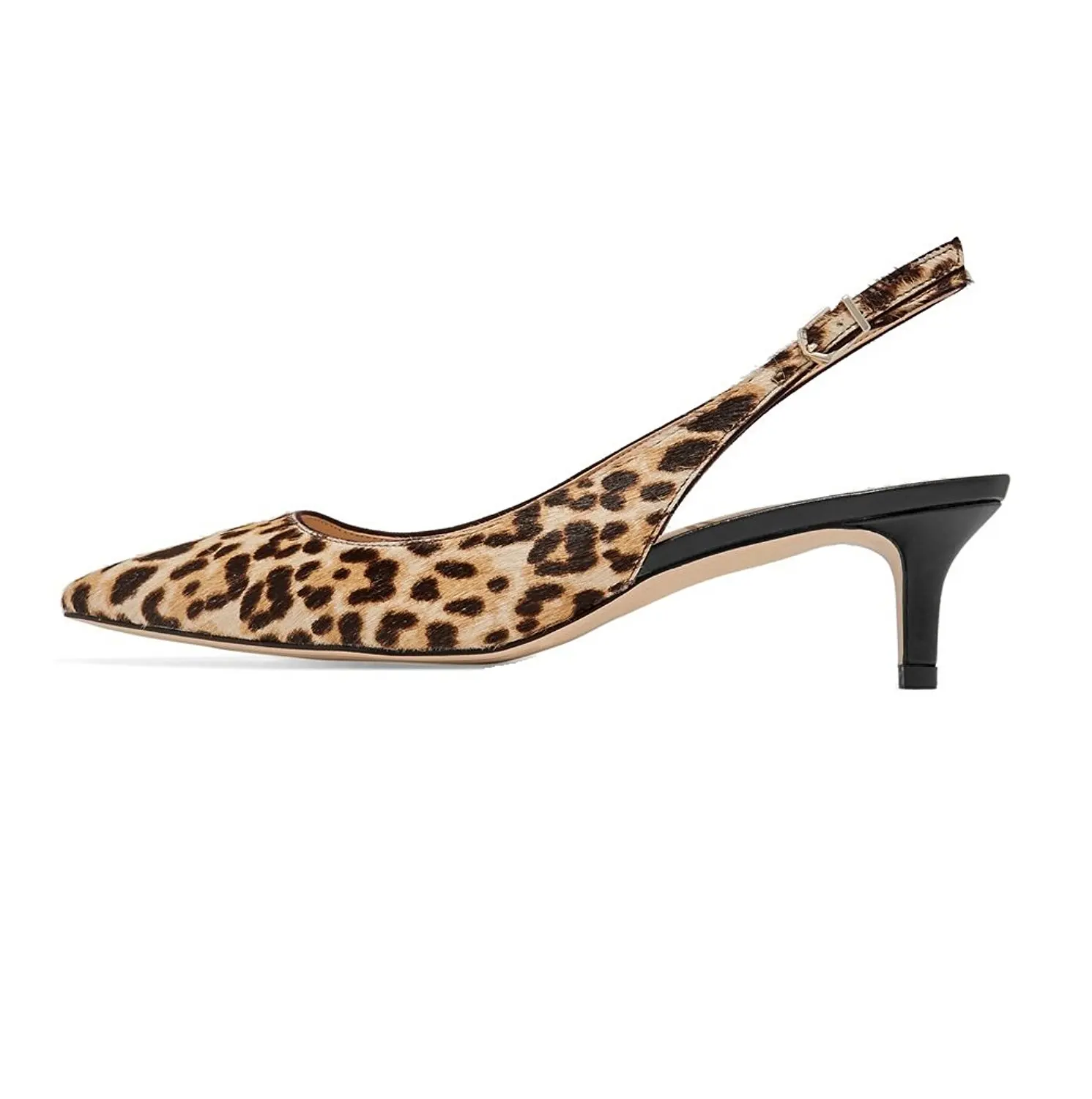 Cheap Leopard Print Kitten Heel Shoes 