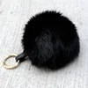 CX-R-49A Genuine Cheap Wholesale Rabbit Fur Pendant Fur Ball Key Chain Key Ring~ MIXED COLOUR