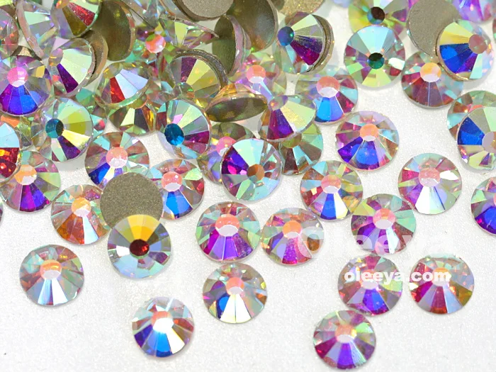 Factory Wholesale Hot Sale Over 80 Colors SS20 Flat Back Crystal ab Non Hot Fix Nail Art Rhinestones
