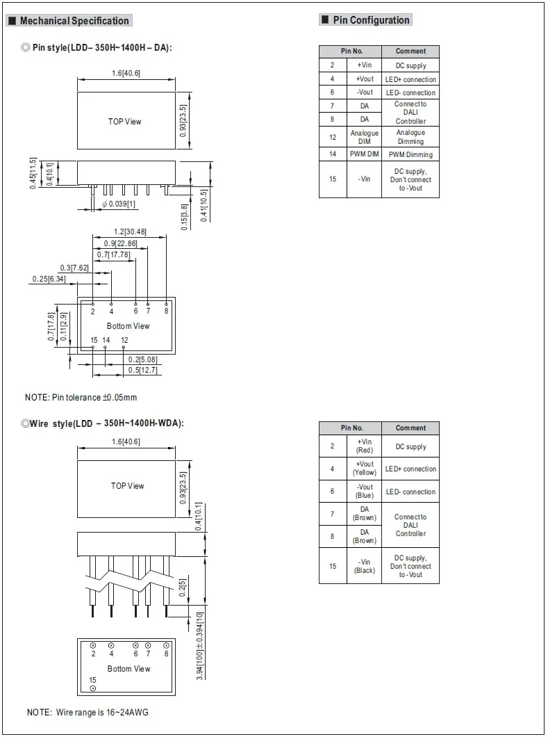 Ldd 700h схема подключения