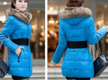 ladies long down jacket